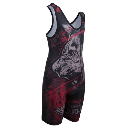 KO Sports Gear - Unisex Wrestling Singlet (Lion of Judah, Youth Medium)