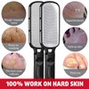 Antonki Foot File for Dead Skin, Double Sided Callus Remover for Feet, Metal Foot Scrubber for Cracked Heel, Professional Foot Scraper Rasp Pedicure Tool to Remove Hard Skin - 2 in 1 Foot File
