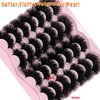 loladook Dramatic Lashes Fluffy 20mm Mink Lashes Cat Eye Big Eyelashes Mink Long False Eyelashes Cat Eye 25mm Volume 14 Pairs Strip Lashes Pack