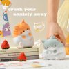 ZRENJHUS Cat Sensory Toys Desk Pets for Kids Classroom Stress Relief Toys for Anxiety Toys Gifts for Game School Gifts Festival Party Favors( Gray + Orange )