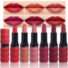 ORANOT 6 Pcs Brown Nude Pink Purple Red Matte Lipstick Sets,Wine Lipstick for Women Longlasting,labiales magicos 24 horas originales,Long Lasting 24 hrs Waterproof Lipstick Pack,labiales mate