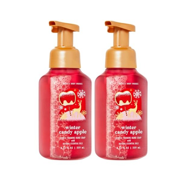 Bath and Body Works 2 Winter Candy Apple Gentle Foaming Hand Soap. 8.75 Oz.