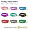 waaag Gold Moons and Stars Safety Breakaway Cat Collar, Glow in The Dark (Standard 9"-15" Neck, Black)