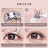 MSQ False Eyelashes Multipack Faux 3D Mink Lashes Natural Look Includes 6 Assorted Lengths Wisps 380pcs Lash Clusters Reusable Strip Lashes, Contact Lens Friendly, Easy to Apply