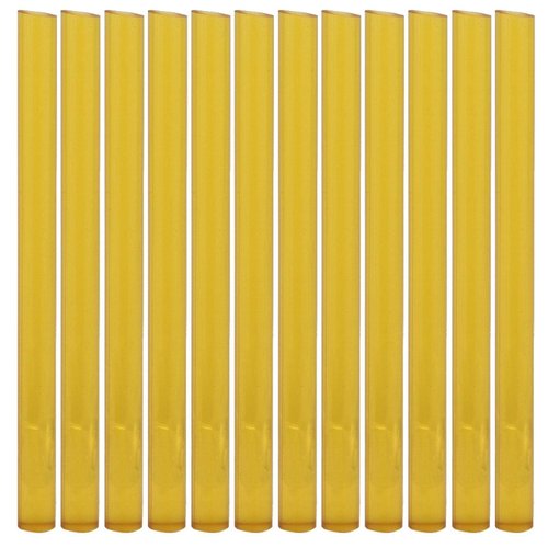 12Pcs Professional Hair Extensions Sticks, Hair Styling Tool Gun Glue Wig Hair Extension Hot Glue Adhesive Sticks(yellow)