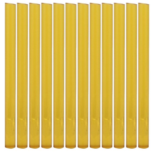 12Pcs Professional Hair Extensions Sticks, Hair Styling Tool Gun Glue Wig Hair Extension Hot Glue Adhesive Sticks(yellow)