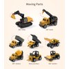 Mini Construction Toys for Kids, Die Cast Construction Truck Vehihcles with Stickers for Toddler Age 3 4 5 6 7 8 Years Old, Metal Dump Truck, Excavator Sandbox Car Toys for Outdoor Pretend Play