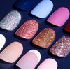Teenitor Short Press on Nails, Round Fake Nails, Glossy Glue on Nails,288pcs Glitters Press on Nails