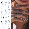 YLOKO 3 Sheets 20+ Pieces Mini Tiny Temporary Tattoos Men and Women Finger Tattoos, Bohemian Old Money Style Fake Tattoo Stickers Adults Children Boys Girls, Retro Cute Long-Lasting Tattoo Neck Body