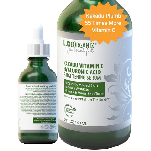 Vitamin C Serum For Face With Hyaluronic Acid: Brightening Treatment &amp; Dark Spot Remover For Face...
