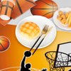 durony 3 Pieces Basketball Tablecloth Disposable Basketball Table Cover Plastic Rectangular Tablecloth for Basketball Party Sports Theme Birthday Party Supplies Decorations, 108 x 54 Inches