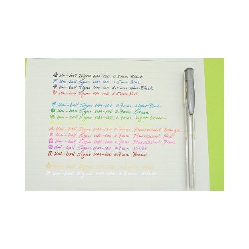 Uni-ball Signo UM-100 Gel Ink Pen - 0.5 mm -10 Pcs (Black)