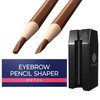 2-in-1 Metal Duckbill-Shape Eyebrow Pencil Shaper with 2 Single Edge Razor Blades - Eye Makeup Shaping Tool for Waterproof Peel Off Brow Pencils - Compact Cosmetic Shaper for Beginners & Professional
