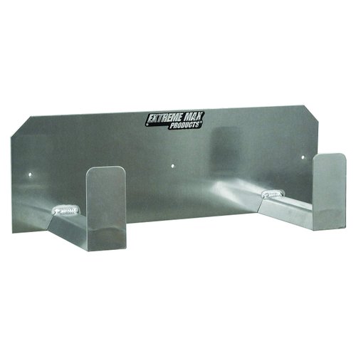 Extreme Max 5001.6029 Dual Helmet Hanger Aluminum Storage Rack Organizer for Enclosed Race Trailer, Shop, Garage, Storage