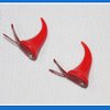 GSHLLO 4 PCS Red Demon Devil Horns Hair Clip Hairpins Barrette Halloween Headwear for Party Decoration