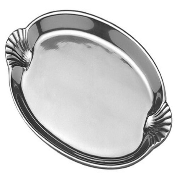 Wilton Armetale Sea Life Scallop Handled Oval Serving Tray, 10.75-Inch-by 16.5-Inch -