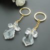 Crystal Angel Key Ring (12 Pcs) - Wedding Favors/Baptism Favors/Quinceanera Favors/First Communion Favors Baby Dedication (Gold)