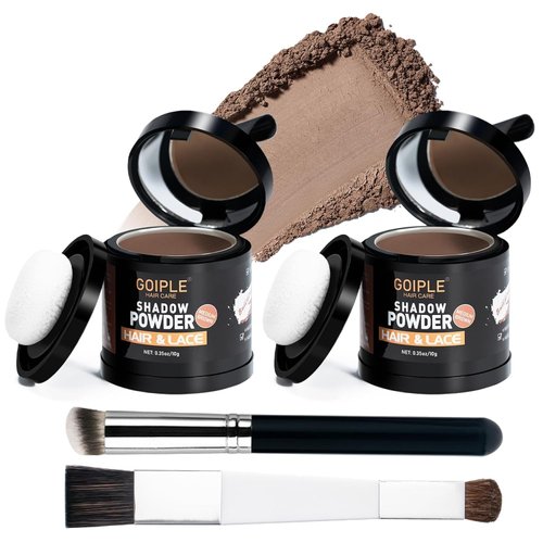 4Pcs 10g Hairline Powder Kit Root Cover Up Hairline Filler Root Touch Up Hair Powder Hair Color Hair Powder for Women Highlight Refresher Hair line Powder with Hair Brush