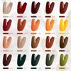 GAOY 23 Pcs Fall Gel Nail Polish Kit, Brown Colors UV Gel Nail Polish Set with Glossy & Matte Top Coat and Base Coat for Nail Art Home DIY Gel Nail Kit