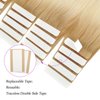 ABH AMAZINGBEAUTY HAIR Rooted Tape in Hair Extensions, Remy Human Hair, 20 Pieces 50 Grams, Platinum Blonde with Dirty Blonde Roots, 20 Inch