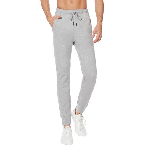 SEVEGO Men's 32" Inseam Tall Lightweight Cotton Joggers with Zipper Pockets Active Sweatpants Work Sports Track Pants Light Grey XXL