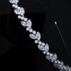Xerling Sparkly Zircon Crystal Hair Band Tiny Pearl Headband Headdress Women Wedding Hair Jewelry Silver Rhinestones Headpiece for Girls Party (Type C)