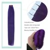 Yotty Hair Extensions Tape in Seamless Skin Weft Remy Human Hair (20Inch 20Pcs 50Gram, Purple)