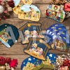 48Pcs Religious Crafts Nativity Stickers Make a Nativity Scene Sticker Ornament Christmas Tree Hanging Decorations Christian Craft Kits for Holy Night Religious Party Jesus