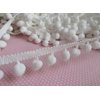 YYCRAFT 10 Yards Ball Fringe 1" Wide Pom Pom Trim Ribbon Sewing-White