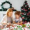LDFDRT Merry Christmas Coloring Tablecloth Giant 1 Pack Paper Coloring Table Cloths Christmas Tree Santa Claus Poster 54x108 Inch Crafts for Kids Disposable Rectangle Table Cover for Party Supplies