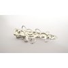 Generic Small silver tone metal leaves alligator hair clip for fine thin hair (Clip quantity: 1 clip)