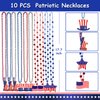 Garma 92Pcs Patriotic Party Favors Set, 4th of July Accesories Headbands Bulk with Bead Necklaces Tattoo Stickers for Independence Day, Memorial Day Celebrations, Parades, Classroom Rewards for Kids