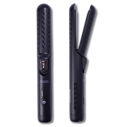 HOT & Cool PRO Styler | Ultra-Light 2-in-1 Flat Iron & Curling Iron with Cool Air System | Ceramic Plates, Rotating Cable, Auto Shut Off, 4 Heat Settings (320°F - 450°F) (Black)