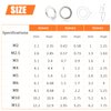 900 Pieces 304 Stainless Steel Spring Lock Washers for Screws Bolts, HELIFOUNER Lock Washers Assorted Kit, Stainless Steel Lock Washers, Lock Metal Washers (M2 M2.5 M3 M4 M5 M6 M8 M10 M12)