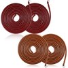 4 Pieces Treadle Sewing Machine Belt 72 x 3/16 Inch Sewing Machine Leather Belt with Hook Cow Leather Belt Replacement Sewing Machine Accessories Parts for Universal Pedal Sewing Machines