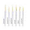 Alluring White with Gold Tip Tweezers for Eyelash Extension for Volume Lashes