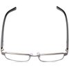 Foster Grant Men's Leo Square Reading Glasses, Gunmetal/Transparent, 59 mm + 2.75
