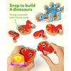 Coogam Dinosaur Snap Together Building Toys, Wooden Take Apart Dinosaur Playset, STEM Montessori Educational Fine Motor Skill Toy Gift for 3 4 5 Years Old Kids
