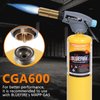 BLUEFIRE Handy Cyclone Torch Head Portable Brass Gas Torch Trigger Start Self-Ignition Nozzle Torch Fuel by MAPP MAP PRO Propane Gas Cylinder for Soldering Welding Plumbing Repair Lighting Glass DIY