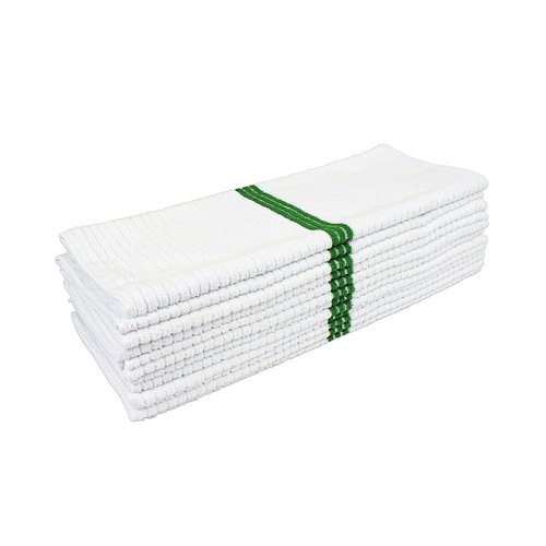 Nouvelle Legende Ribbed Bar Mop Microfiber Towels with Stripes for Cleaning and Drying, 14 by 18 Inches, 12 Pack