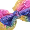 Rainbow Sequin Hair Bows (8 Inches): Glitter Alligator Clips and Pins for Girls, Toddlers, Women - Perfect for Pride and Festivities