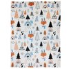 Baby Blanket for Boys Girls (Fox Printed, 30"x40") with Double Layer Dotted Backing Soft Plush Minky Blanket for Toddlers Newborn