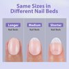 Extra Short Almond Nail Tips - BTArtbox XCOATTIPS Gel Nail Tips Natural with Tip Primer Cover, Pre-shaped Full Matte Oval Gel Press On Nails Clear Soft Fake Nails for Acrylic Nail Extensions