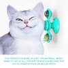 Cdipesp Windmill Cat Toy with Catnip, Interactive Cat Spinning Toys with Suction Cup Kitten Turntable Massage Toy for Indoor Cats (Blue)