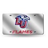 FanNut.com Liberty Flames New Logo Silver Deluxe Laser Cut Acrylic Inlaid License Plate Tag University of