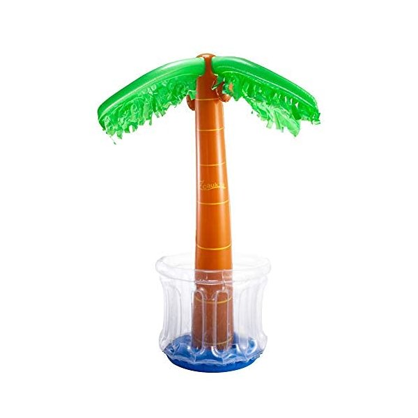 Zcaukya Inflatable Palm Tree Cooler, 60" Blow Up Palm Tree Cooler for Tropical Party Decorations, Hawaiian Party Supplies Pool Party Decorations