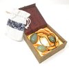 THY COLLECTIBLES Set of 3 Drilled Yoni Eggs Green Jade Stone Egg for Kegel Exercise Pelvic Floor Muscles Vaginal Exercise Ben Wa Ball Health Care for Women Beautiful Brocade Gift Box & Pouch