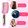 Patelai 4 Pieces Vent Hair Brushes Detangling Curved Brushes Massage Vented Styling Hair Comb Barber Hairdressing for Women,4 Color
