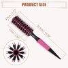 VOCOSTE Round Hair Brush, Hair Brushes for Women, Nylon Bristle Pins Round Brush, Styling Hair Brush for Wet, Dry, Wig, Straight Hair, Pink, 10.04"x1.77"
