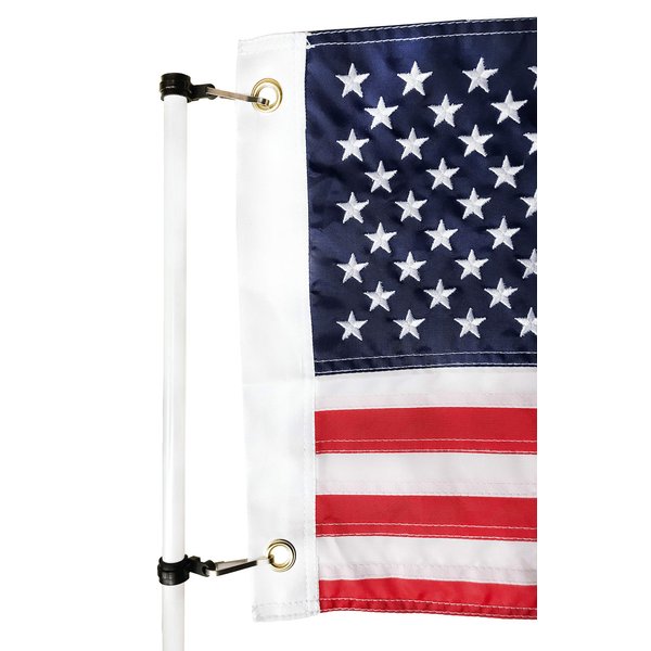 Zammi Universal Boat Flag Clips for Flag Poles, Stern Lights, Pontoons, and Biminis (1/2"-2")